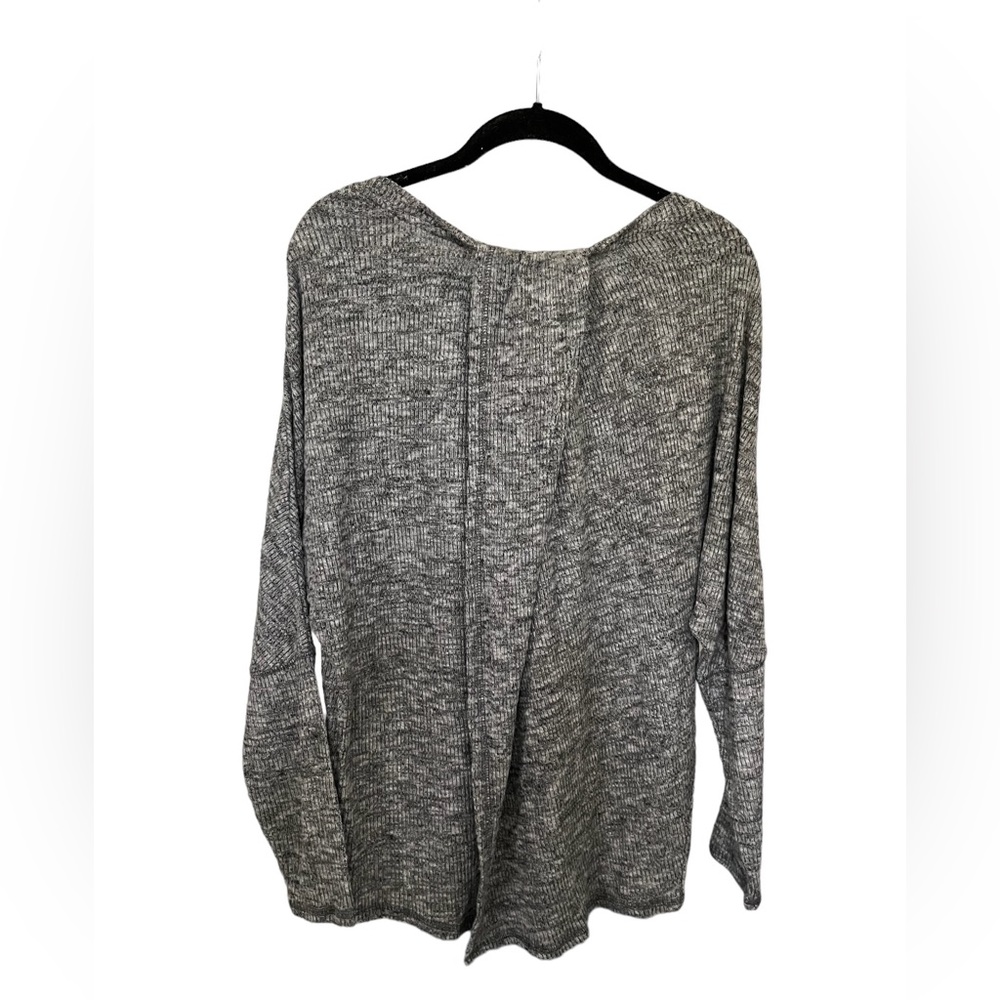 Matilda Jane Women’s Kaya Draped Back Tunic NWOT Gray Ribbed Knit Size Large - Picture 5 of 5